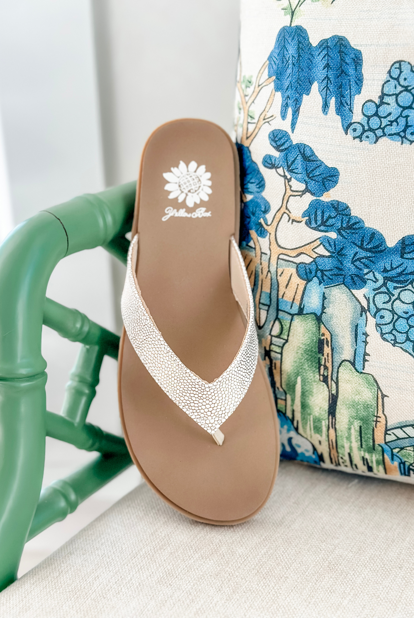 Yellowbox Fanzie Flip Flop Sandal in Ivory