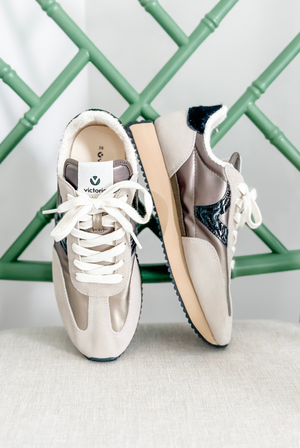 Victoria Cosmos Sneaker in Bronze & Black