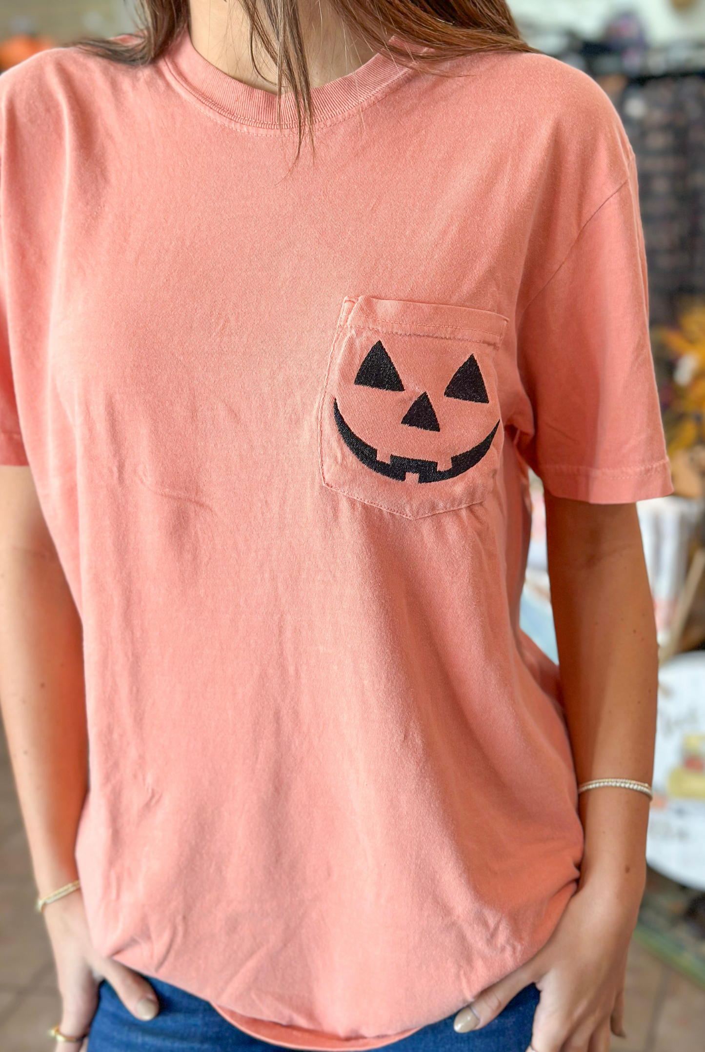 Embroidered Pumpkin T-Shirt