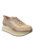 Naked Feet Kinetic Platform Sneakers in Gold Raffia