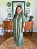 Olive Dot Shirt Dress