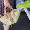 Tiny Straw Purse with Buckle