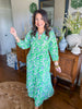 Mary Square | Cameron Dress in Daisy Chain Green