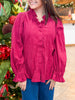 Winter Whimsy Top in Raspberry