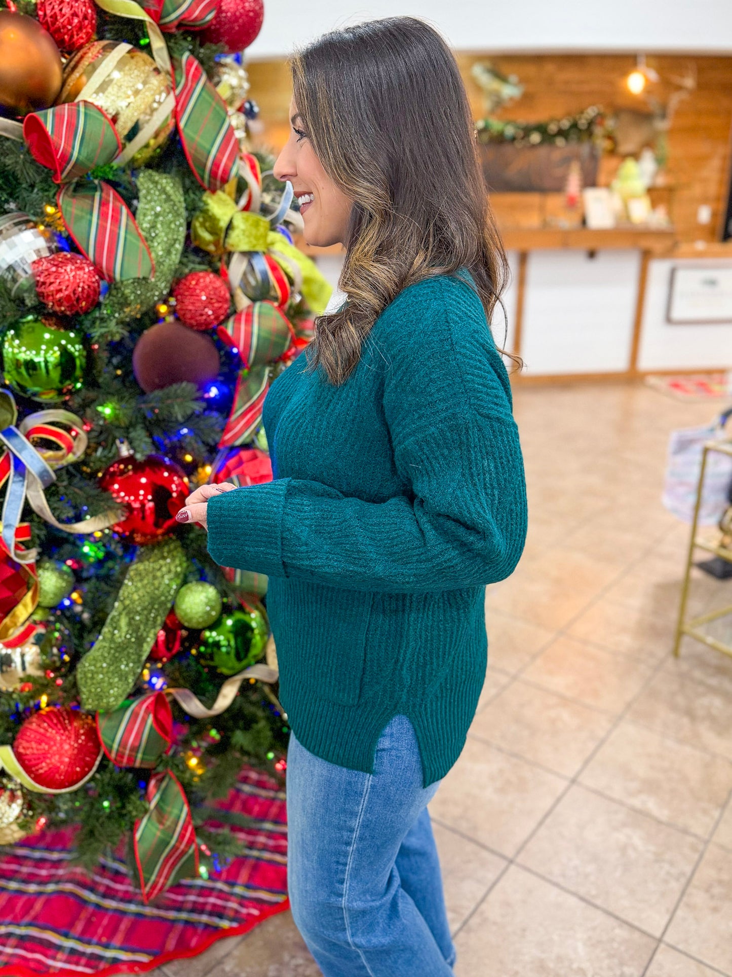 Festive Check Sweater