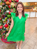 Adrienne Dallas Organza Dress in Green