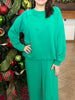 Go Cozy Crewneck Pullover Set in Kelly Green