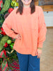 Cozy Nights Oversized Sweater in Coral