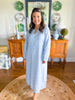 Victoria Dunn | Quinn Maxi Dress in Sky Mosaic