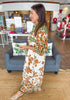 Muted Blooms Midi Dress