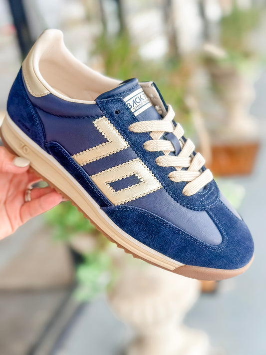 Back 70 Jogger Sneakers in Navy & Gold