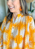 Sunshine Tienda | Gold Palm Geo with Gold Dot Lilly Dress