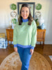 Coastal Stripe Mockneck Pullover