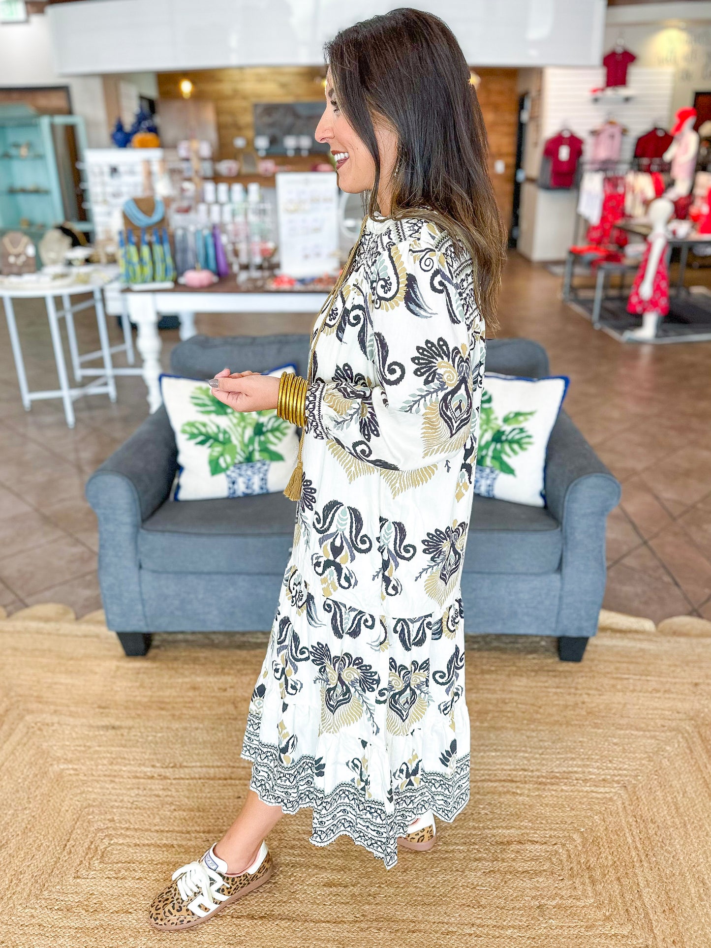 Muted Meadow Midi Dress