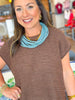 Simply Cozy Sweater Top in Brown