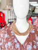 Lilly Slub Rope Necklace in Caramel