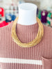 Chic Leatherette Strand in Gold