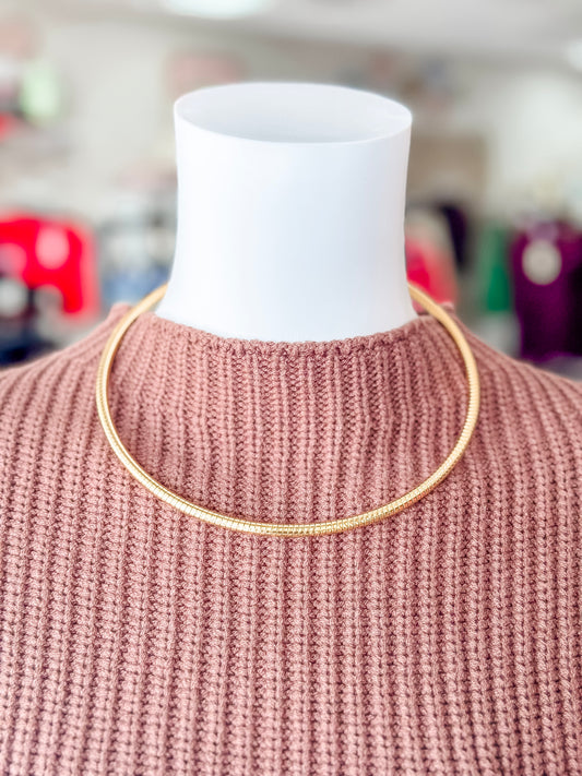 Chic Simple Serpentine Collar in Gold