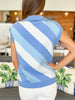 Mary Square Celia Sweater | Blue Stripe