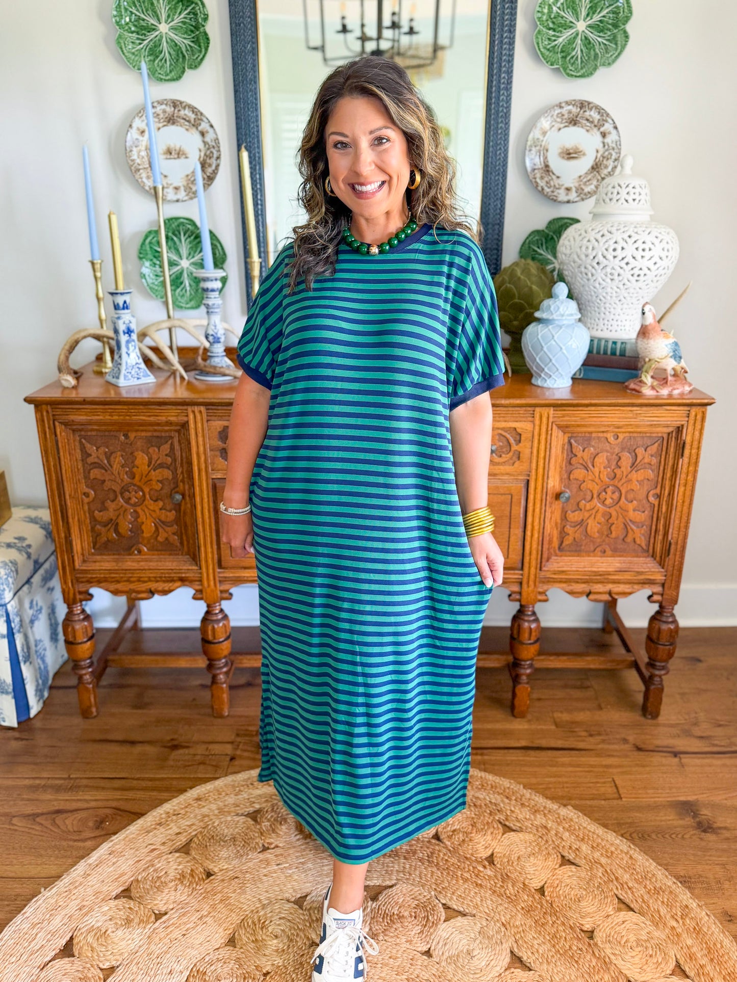 The Evergreen Stripe Dress