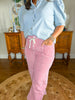 Prescott Stripe Denim Pants in Red