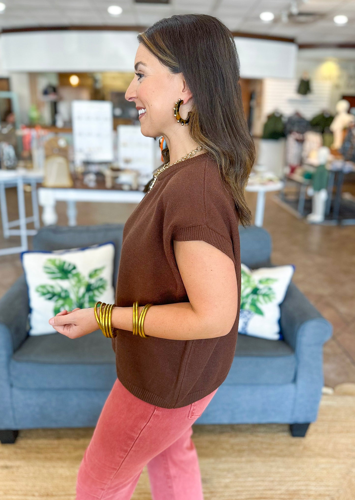 The Everyday Sweater Vest in Brown