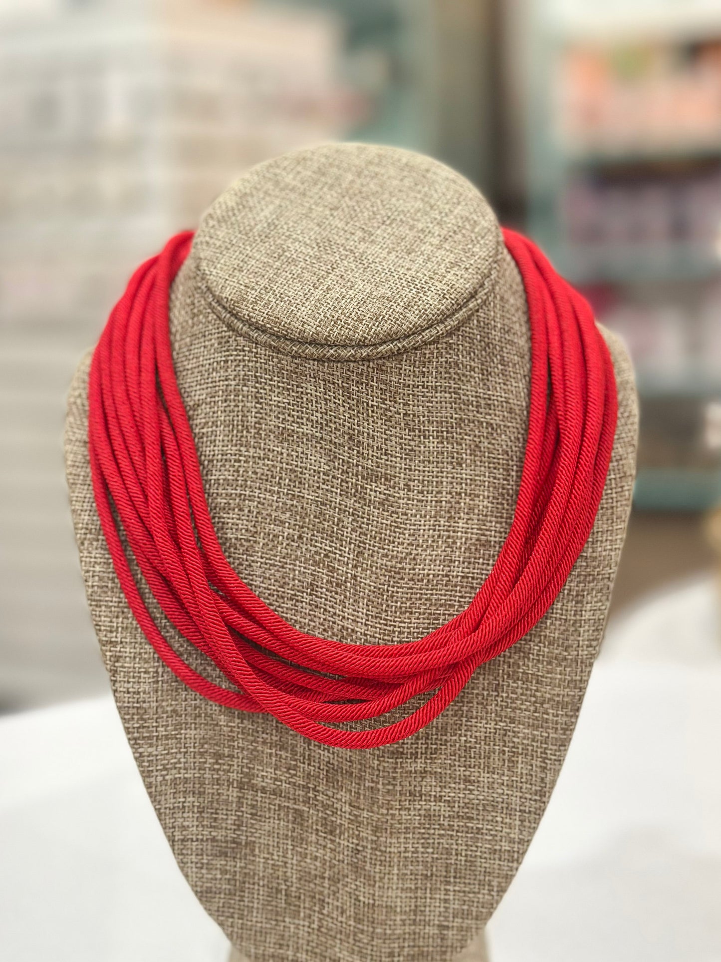 Lana Rope Necklace in Red