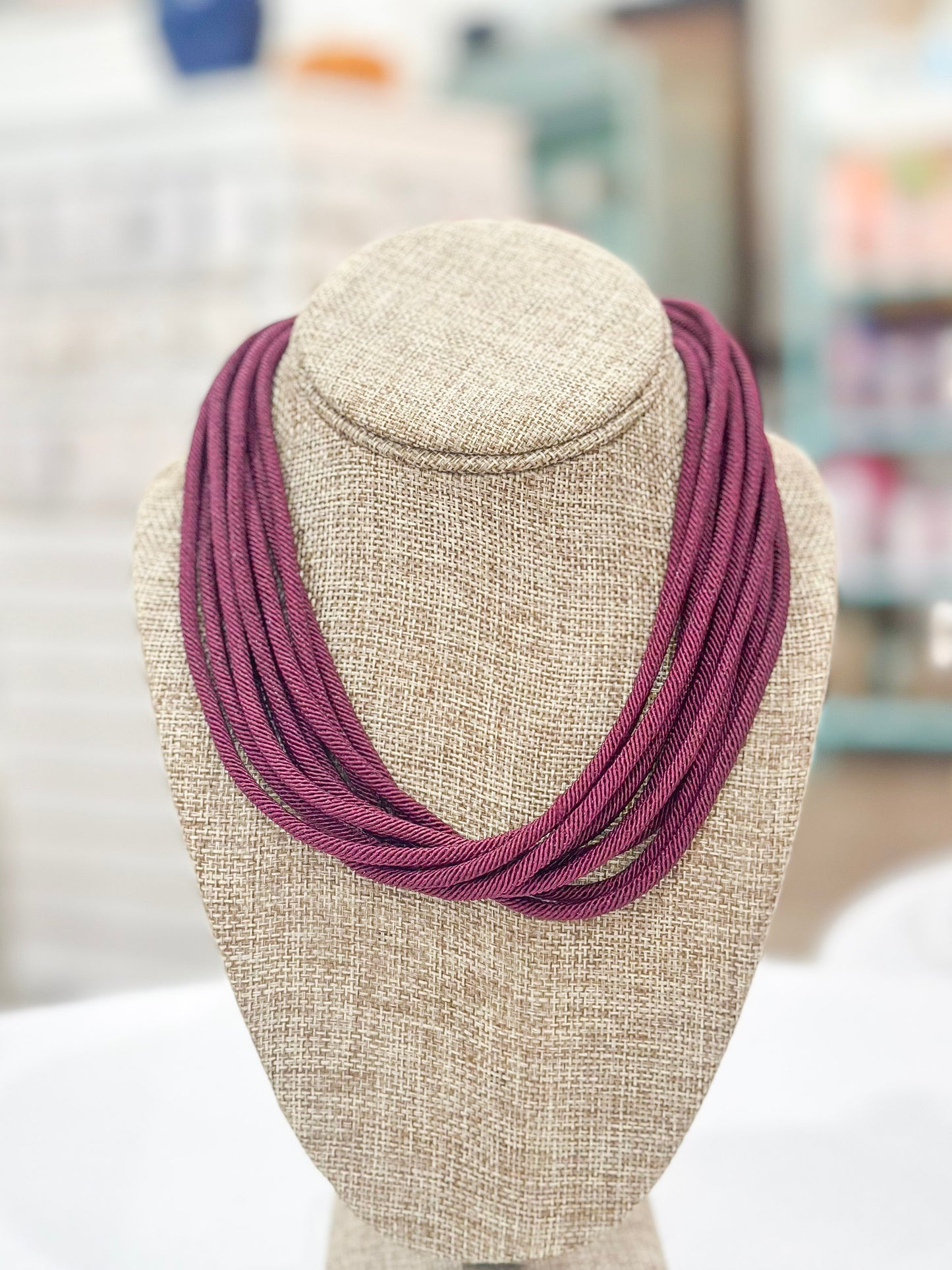 Lana Rope Necklace in Wine