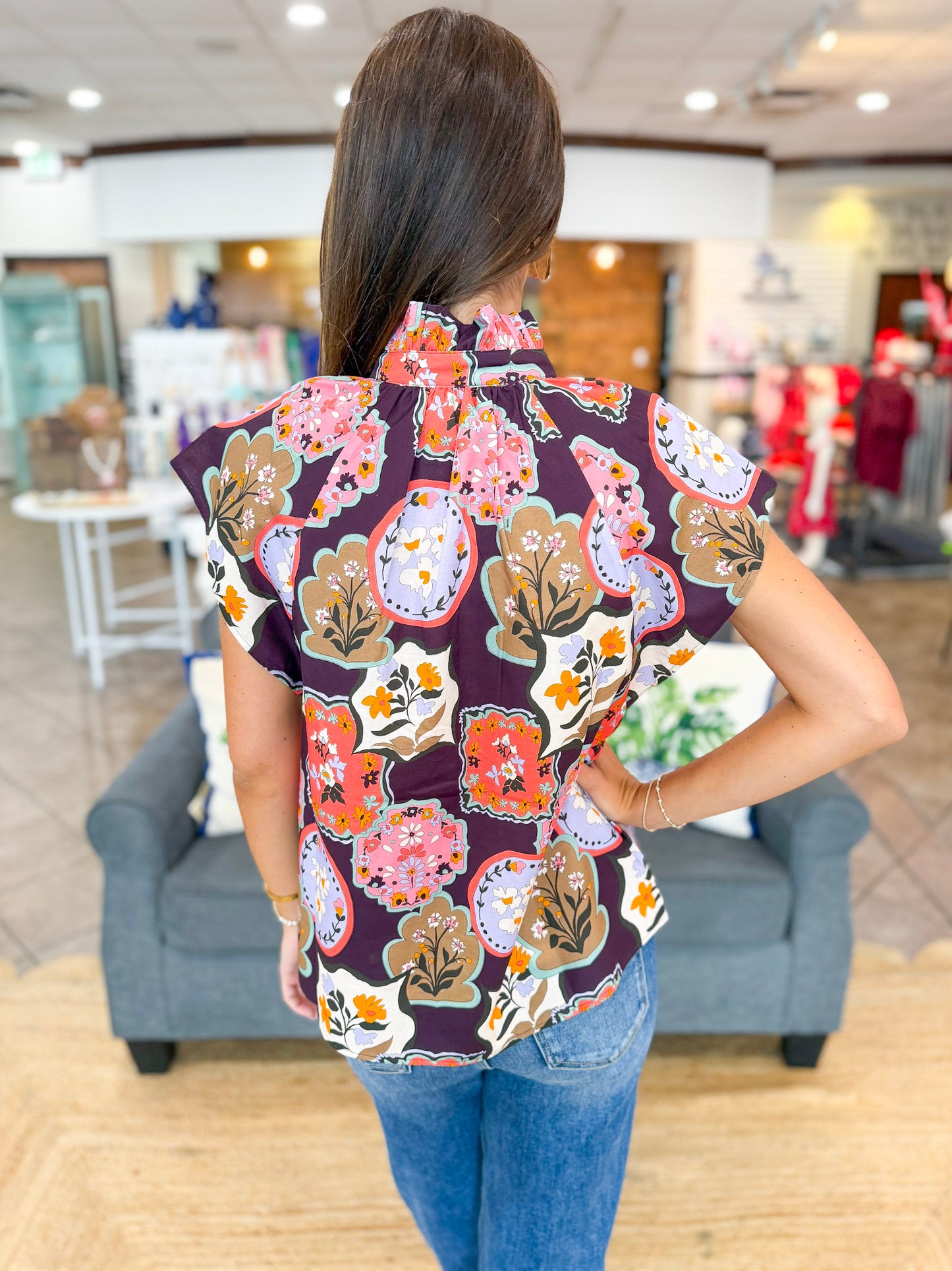 Crosby Billie Blouse in Stamp