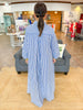Charleston Charm Maxi Dress in Navy
