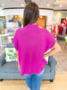Maple Avenue Sweater Top in Magenta