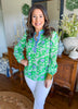 Mary Square | Gianna Top in Daisy Chain Green