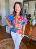 Raya Top in Capri Blossoms