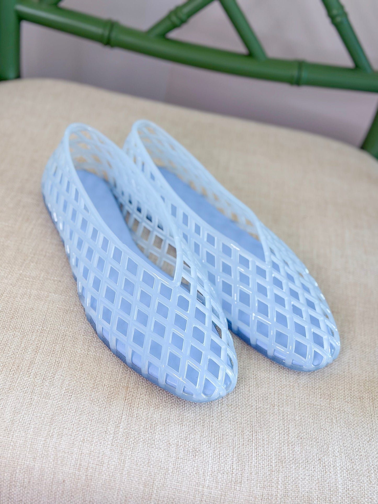 The Amalfi Jelly Flats in Light Blue