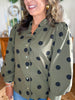 The Penelope Poka Dot Top in Olive