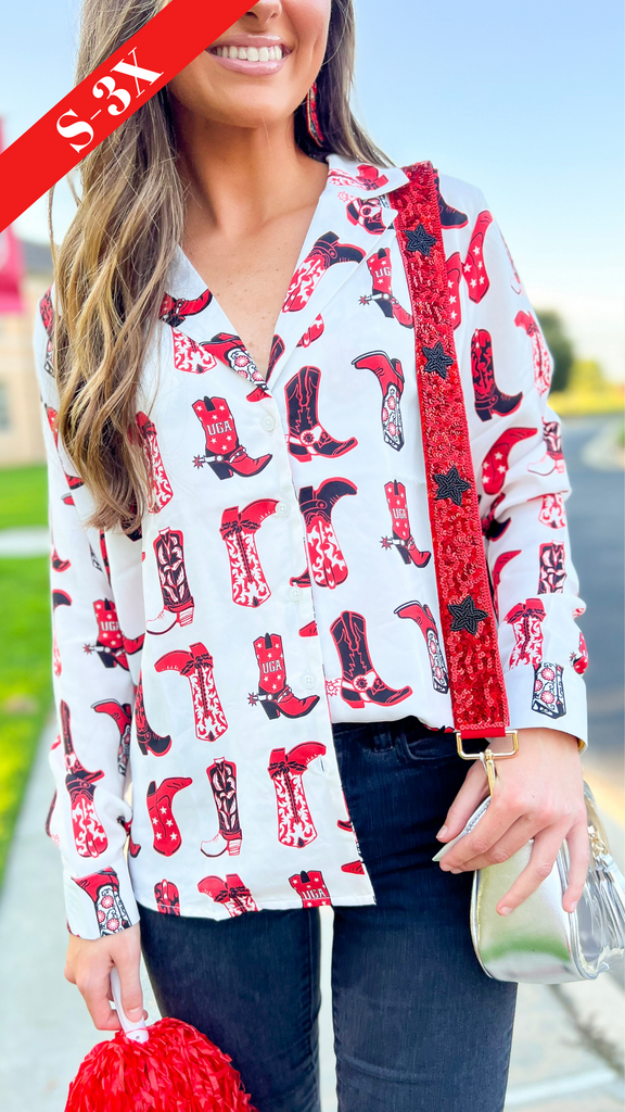 The Georgia Boots Button Up Top Plantation 59