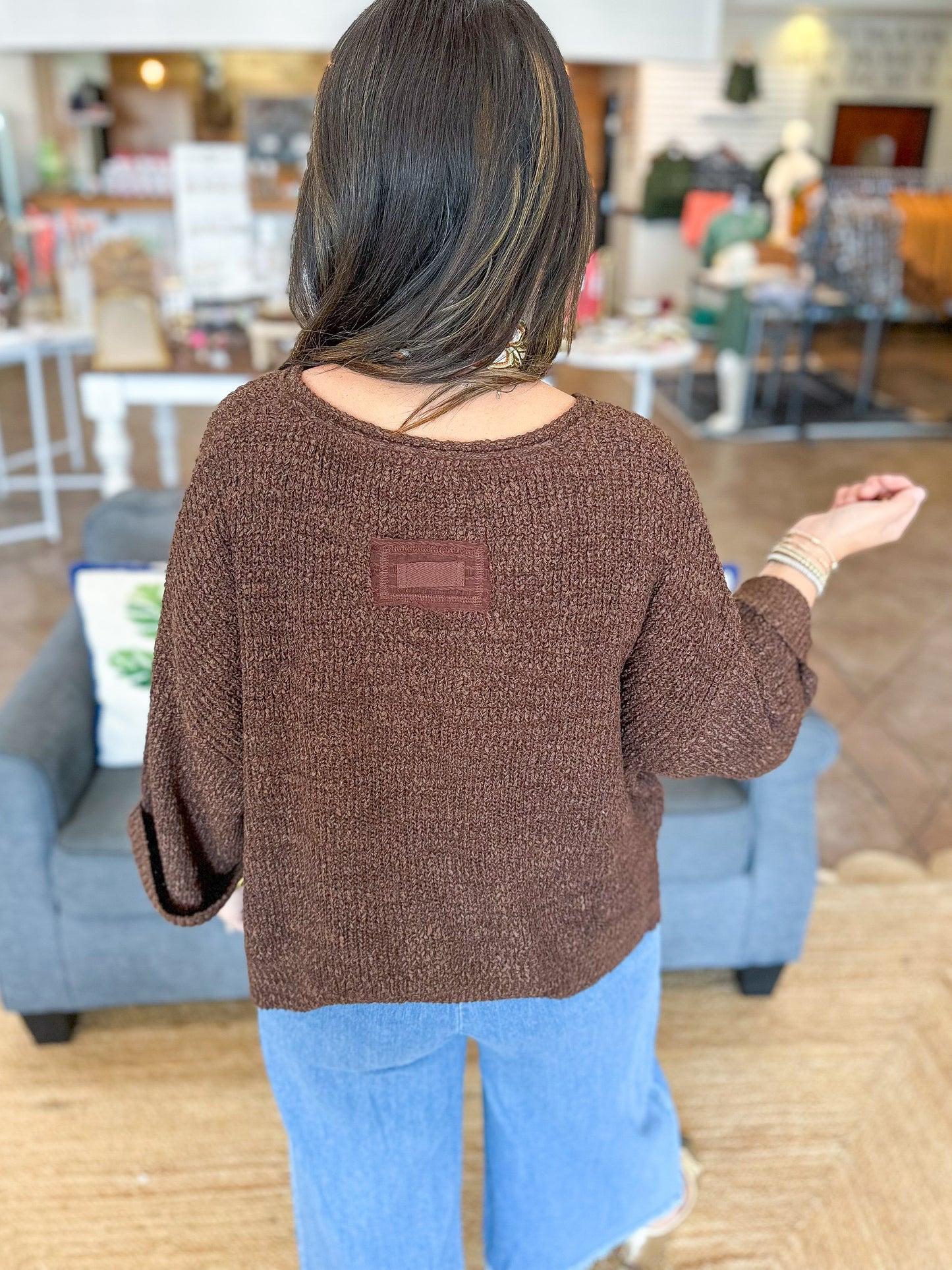 Espresso Knit Top in Brown