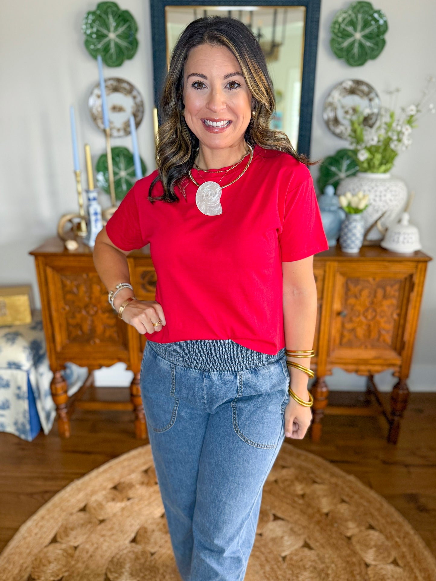 The Modern Basics Tee in Ruby