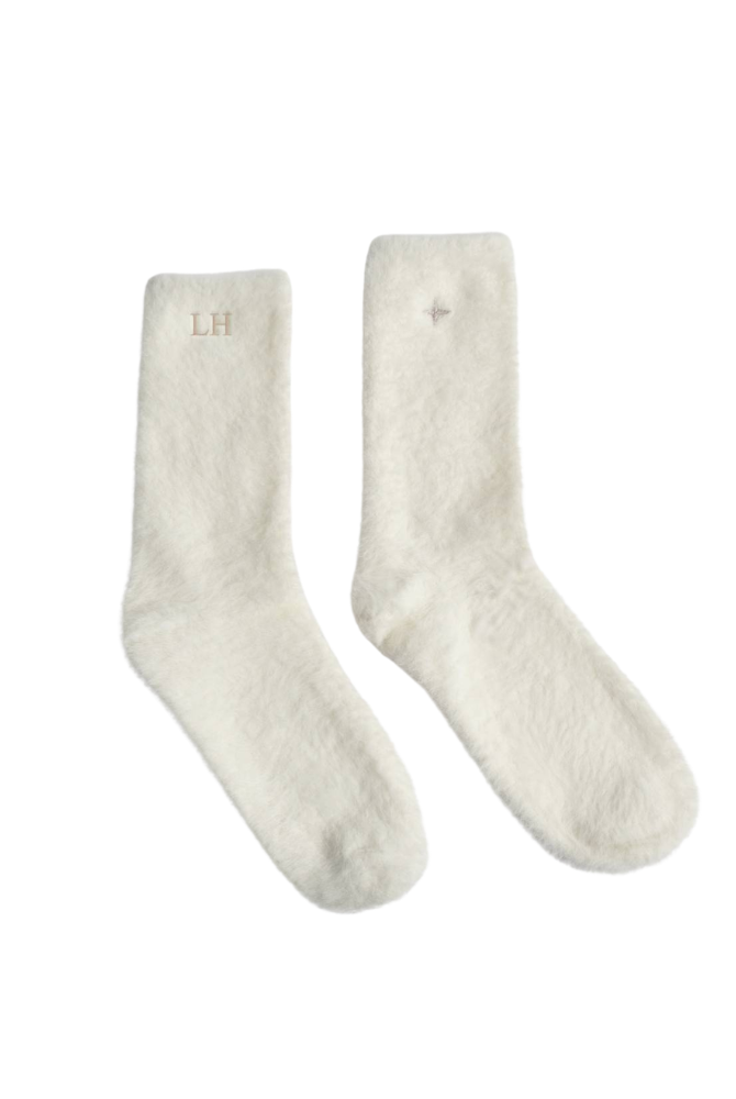 Katie Loxton | Gift Boxed Fluffy Star Socks in Off White