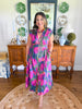 Painted Garden Midi Dress