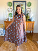 Brown Sugar Halter Dot Dress