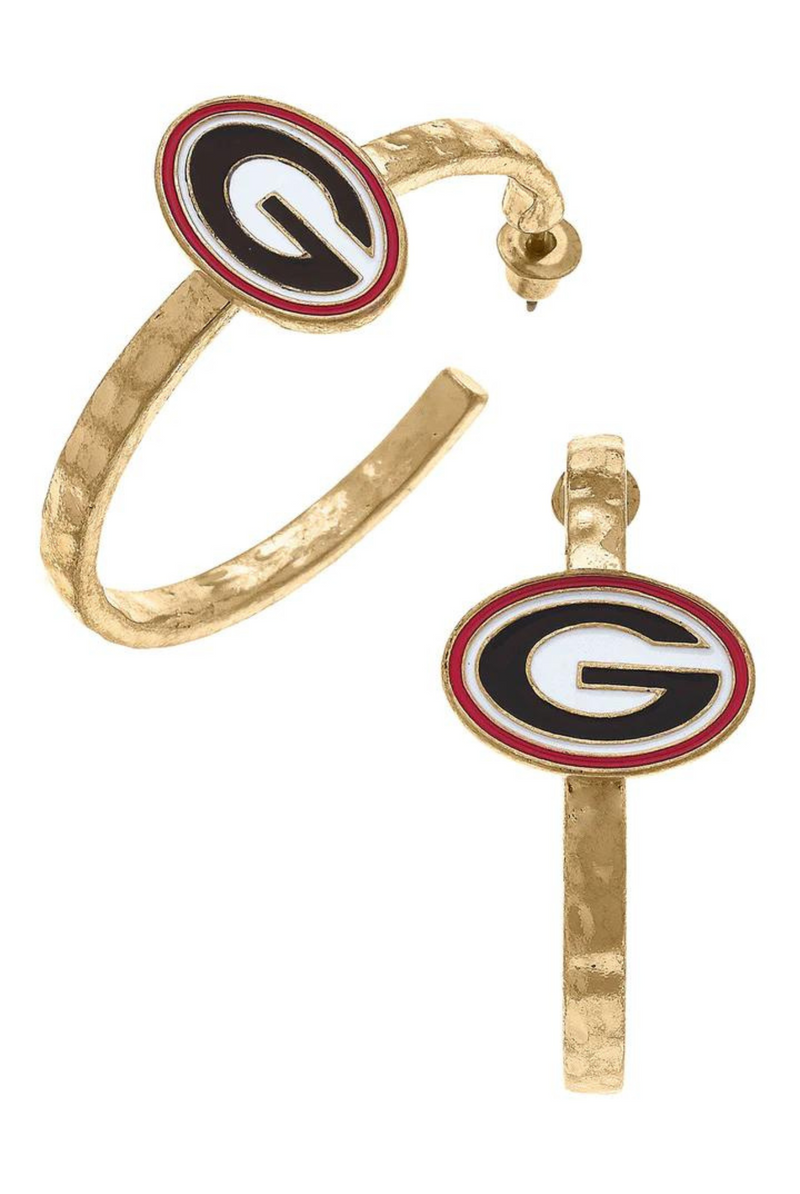 Women's Georgia Bulldogs Enamel Disc Stud Earrings