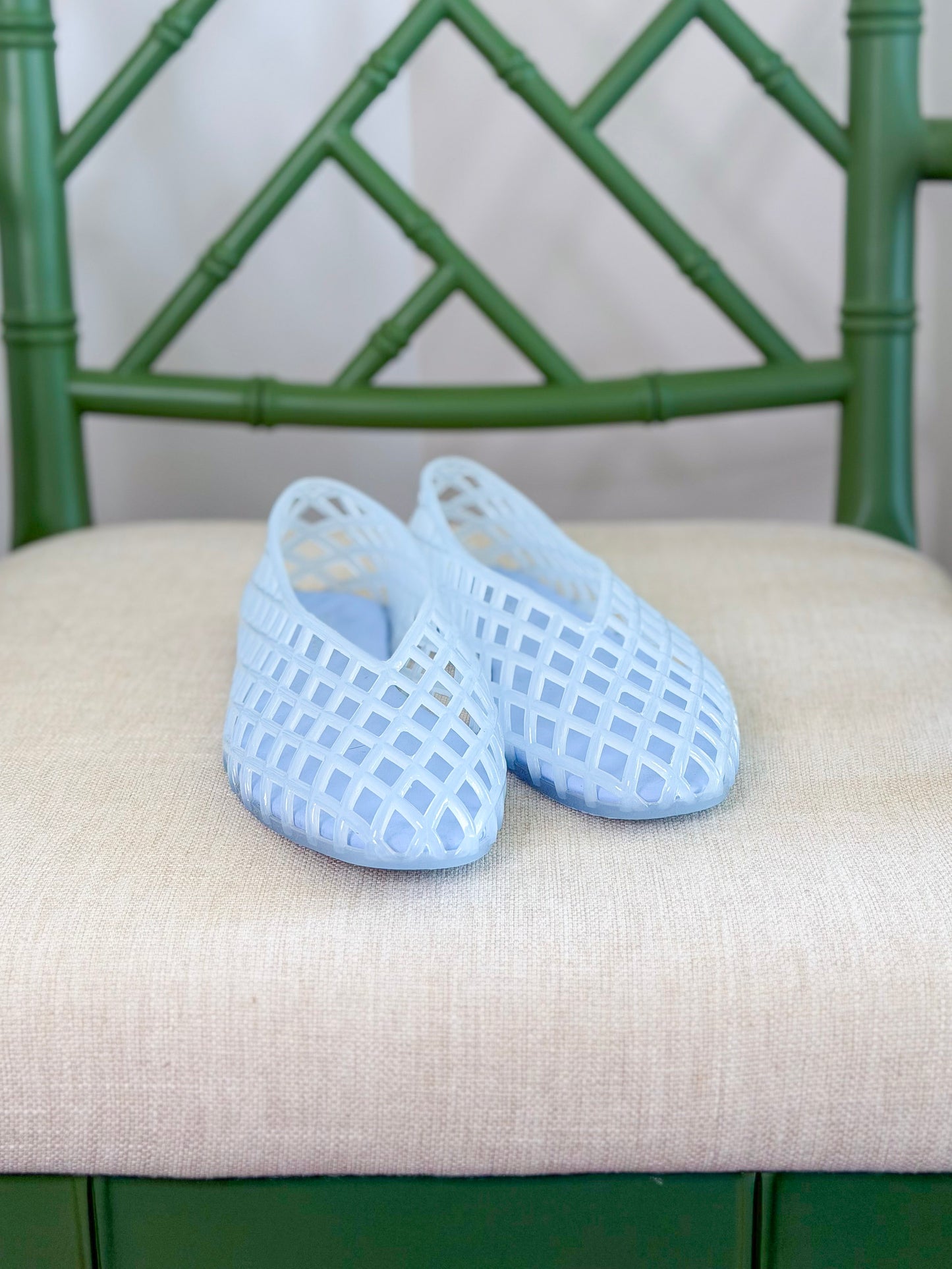 The Amalfi Jelly Flats in Light Blue
