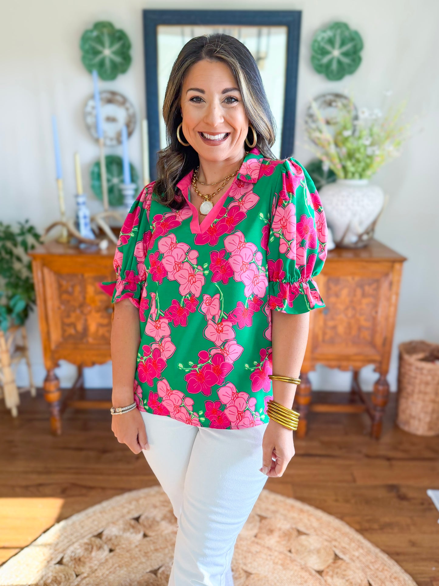 Mary Square | Jessica Top in Orchid Reverie Pink