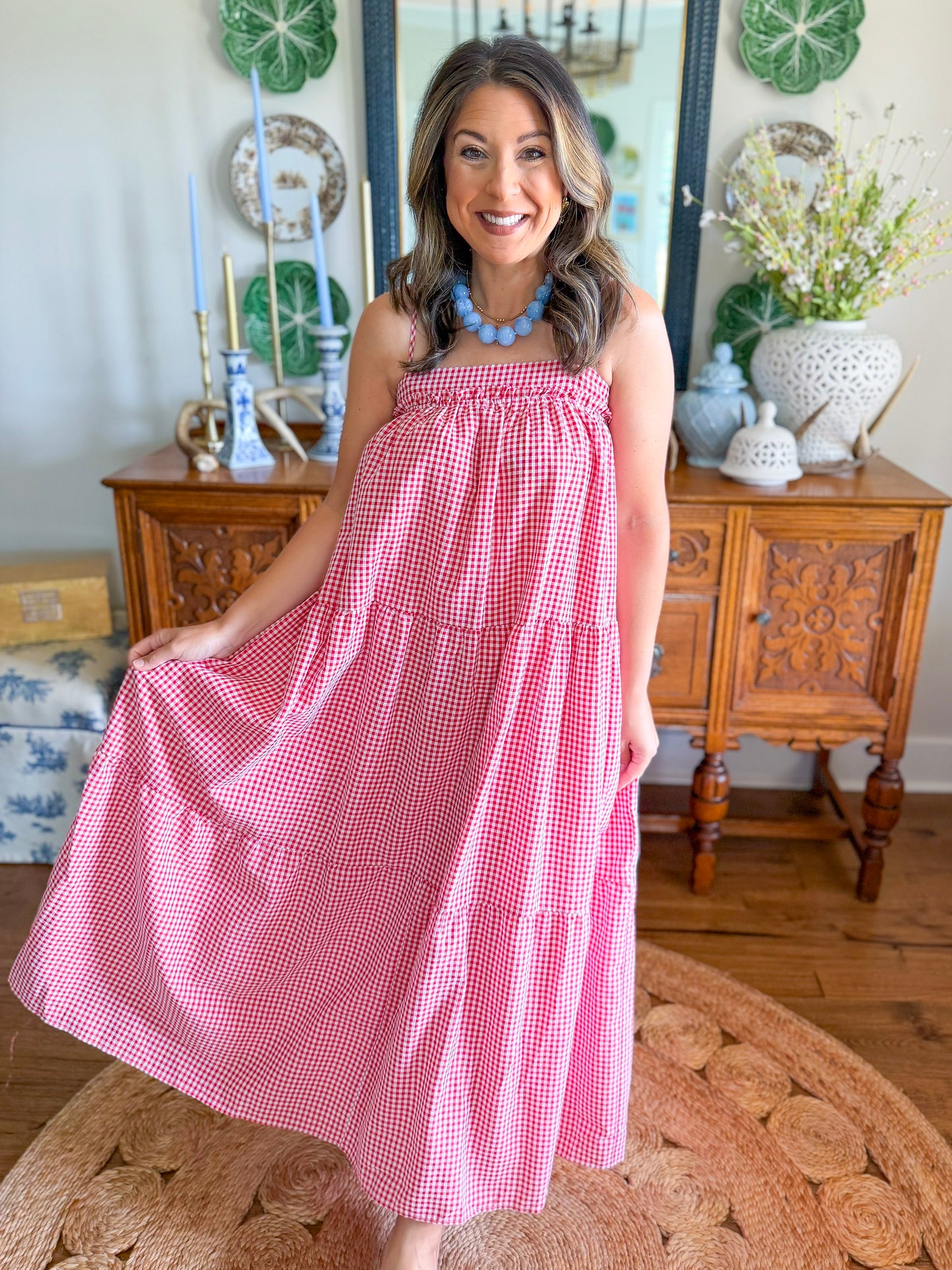 Americana Charm Tie-Back Dress