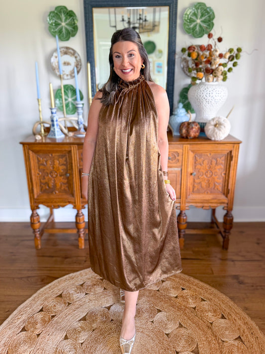 Astoria Shimmer Midi Dress