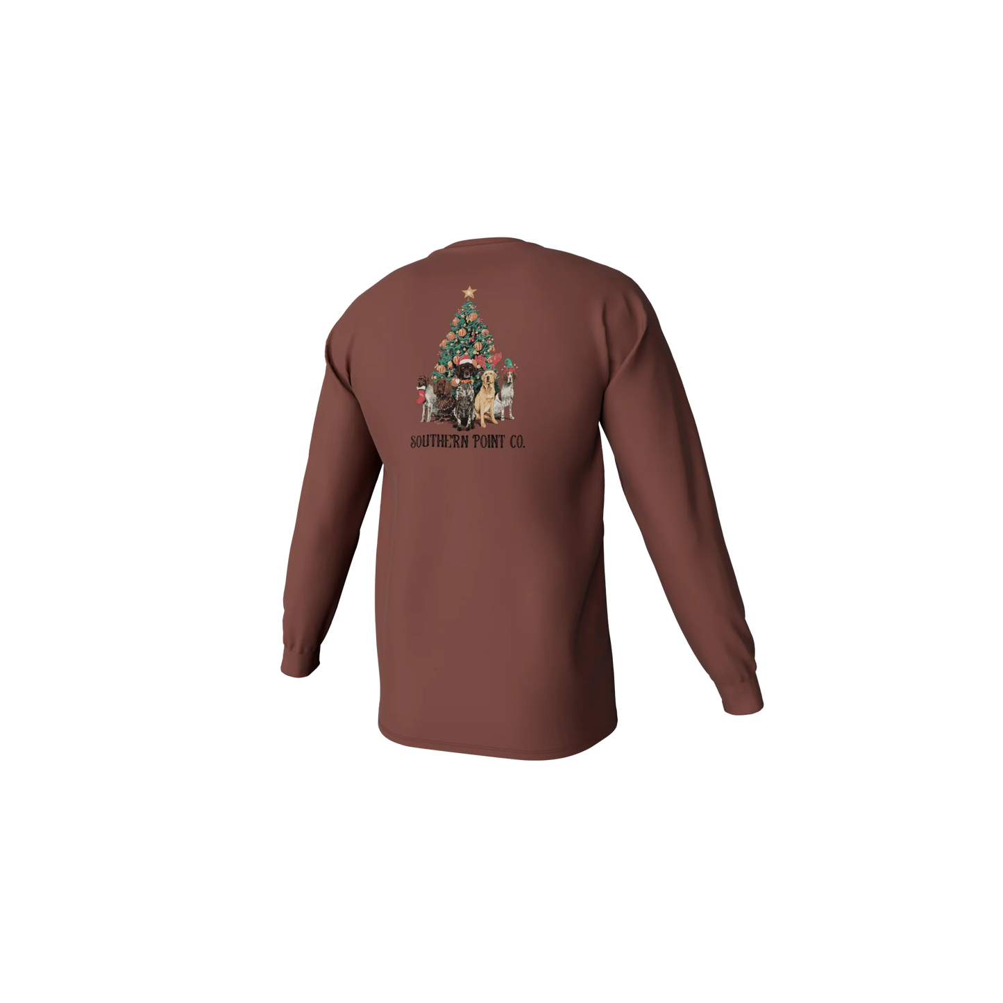 Southern Point Youth Gun Dog Christmas Long Sleeve Pocket Tee