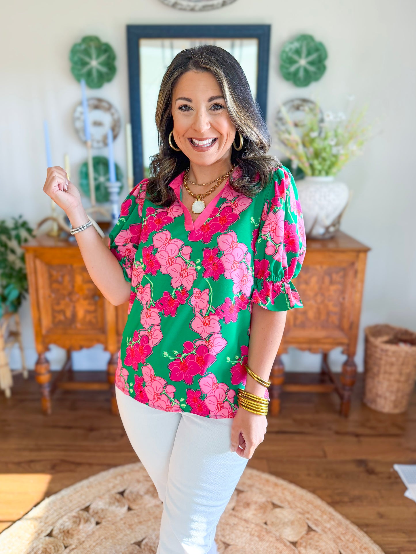 Mary Square | Jessica Top in Orchid Reverie Pink