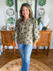 The Penelope Poka Dot Top in Olive