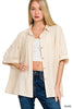The Easy Escape Stripe Top in Taupe